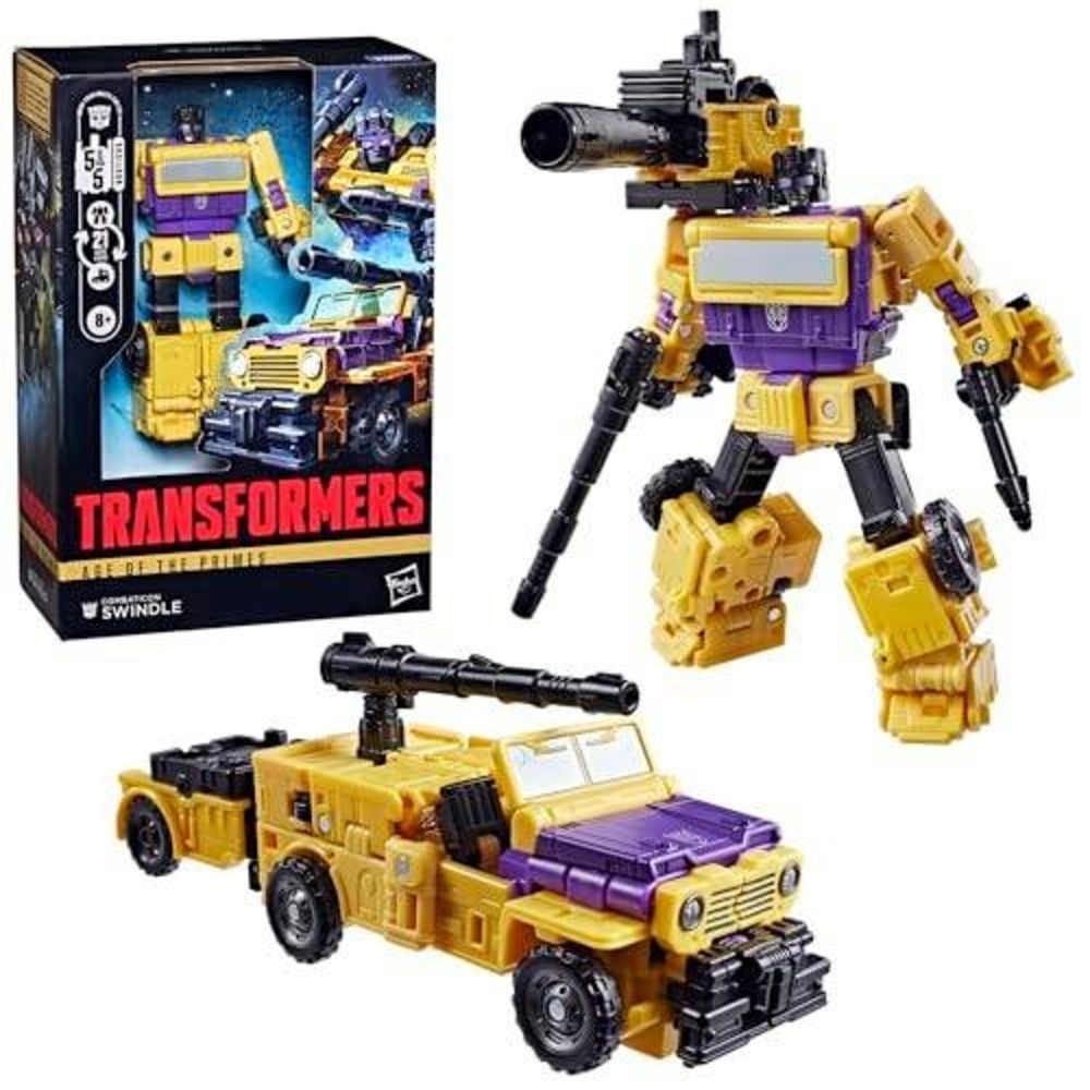 Hasbro Transformers Age of the Primes Combaticon Swindle Deluxe Yellow Excellent